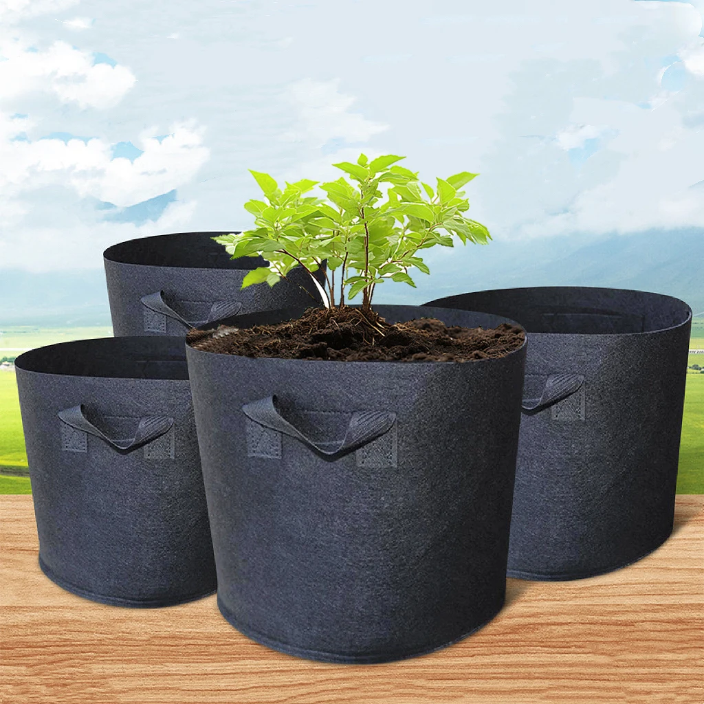 Hot Sale 1 3 5 7 10 15 20 30 gallon Non Woven grow bags felt fabric pots with handles for plants tomato strawberry