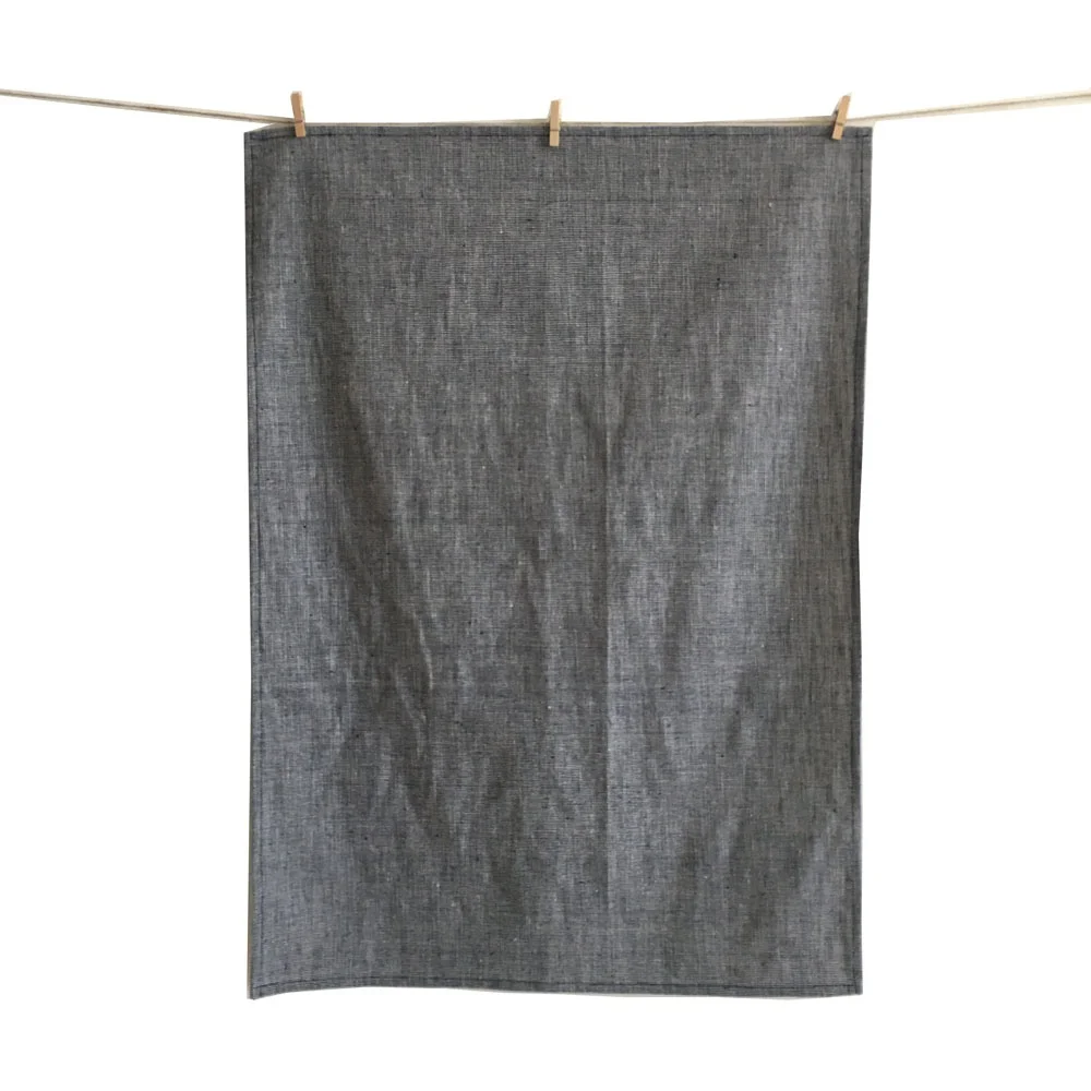 DUOLAI  Wholesale Custom Solid Pure French Linen Hemp Insulated Placemats Tea Towel Cloth Napkins Dish Towels For Kitchen