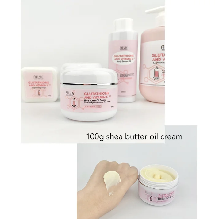 Private Label Natural Organic Vitamin C Skin Whitening and Lightening Body Lotion Body Shea Bart Body Cream 100G