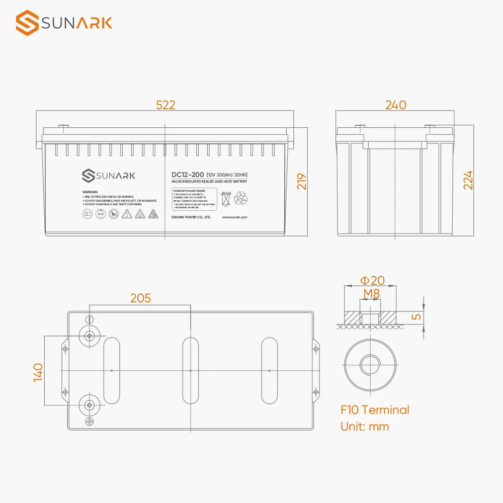 Высокое качество ритар 12V 300 Amp 250Ah Agm батарея 200Ah 150Ah 100Ah на