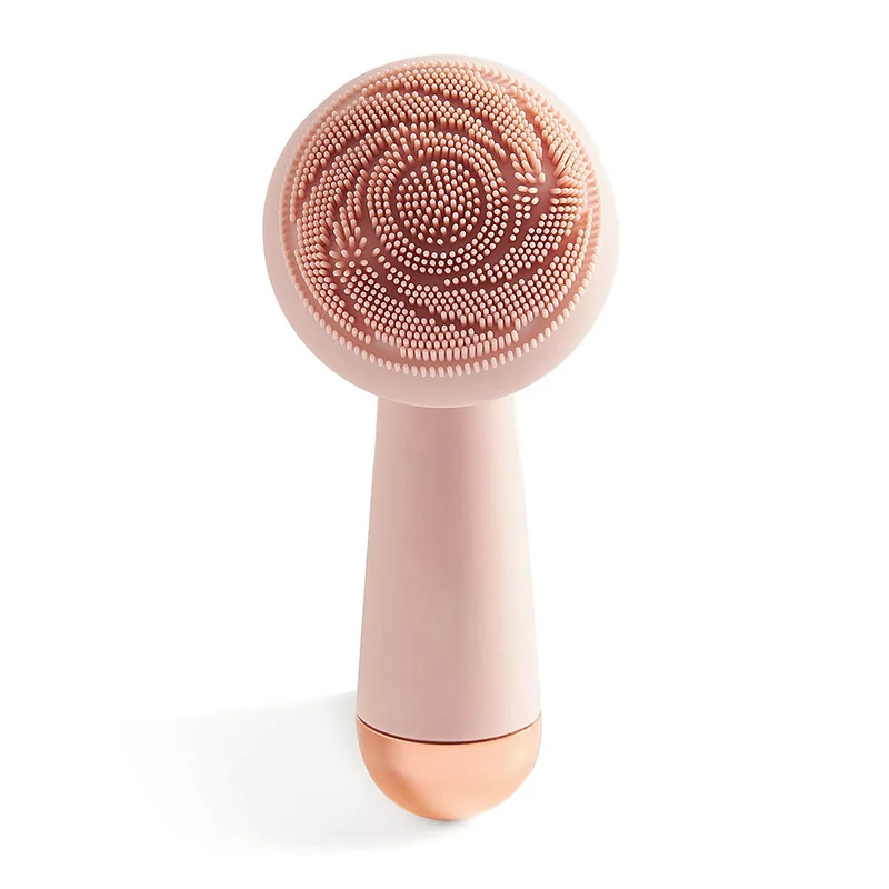 Vibrating Silicone Face Cleansing Brush Soft Bristles Wash Face Brush Bath Facial Cleansing Brush Wireless Charger