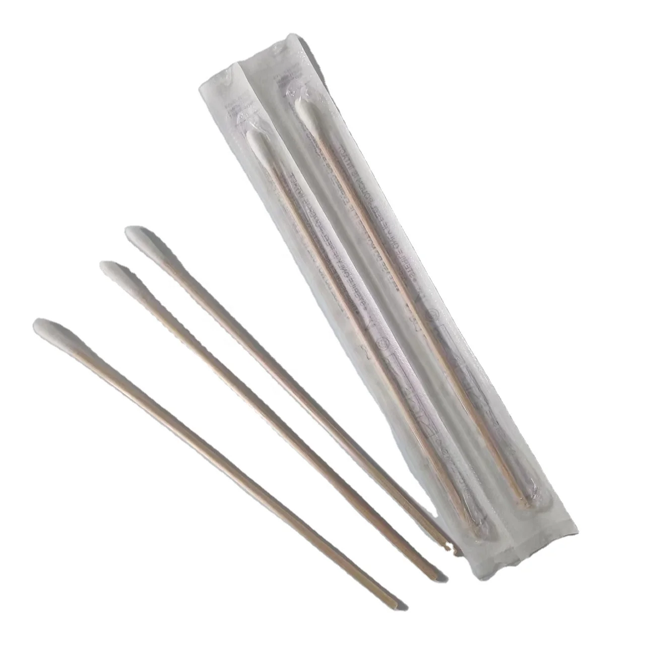 Wooden swab with cotton head