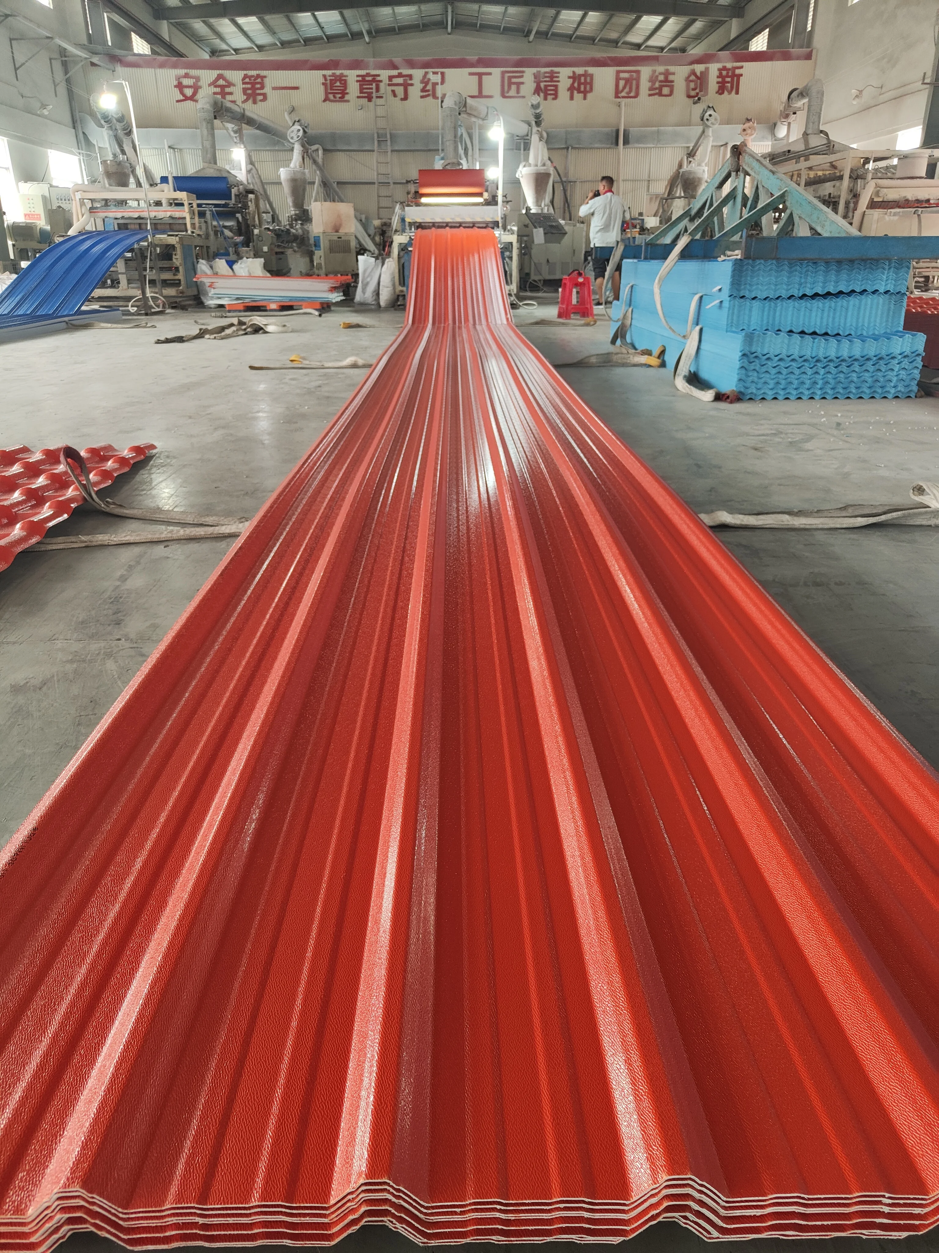 heat proof roofing materials tejas de pvc roof tile PVC