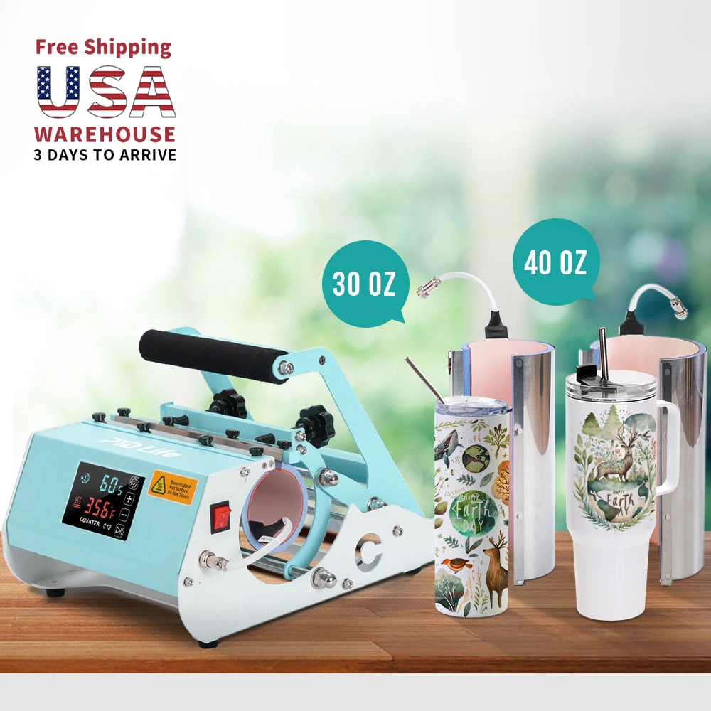 PYD Life USA Free Shipping 2 in 1 Digital Heat Transfer 30oz 40oz Tumbler Mug Cup Printing Heat Press Sublimation Machine