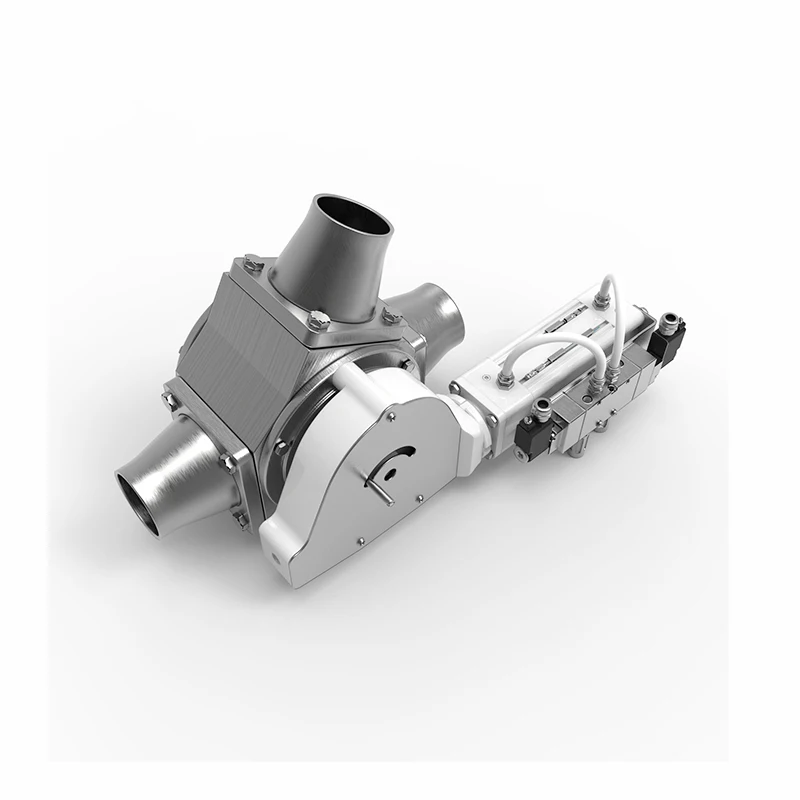 National standard stainless steel plug powder diverter valve for yellow corn woodchip