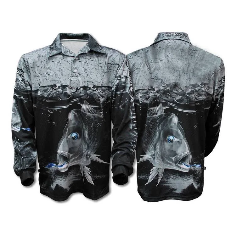 Custom multifunctional design your own fishing jersey fishing shirts uv protection quick dry with hood ripstop fishing shirt