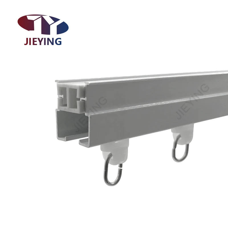 Jieying Flexible Heavy Square Jumbo Track Wave Pleat Curtain Rail Track with Wave Tape Accessories