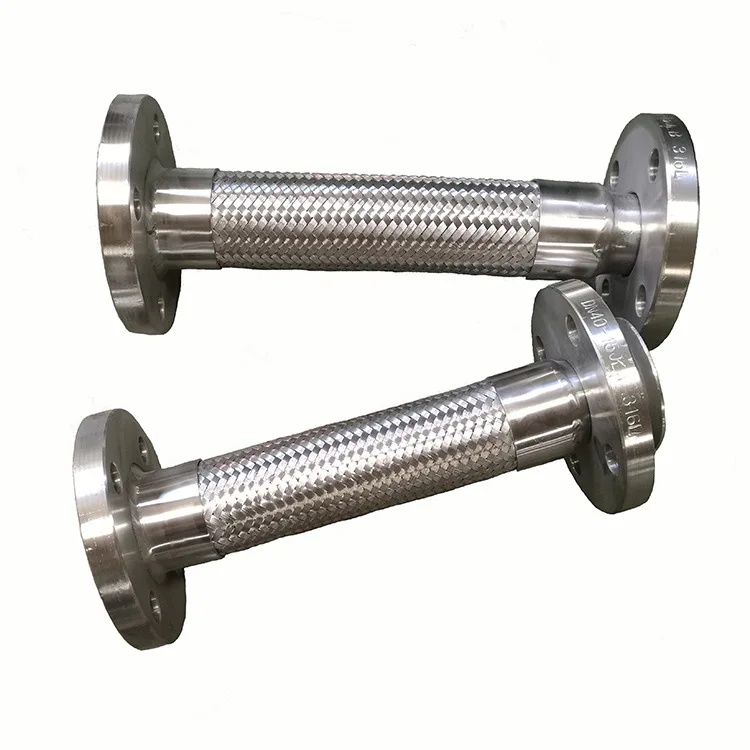 304/316/316l Braided Metal Flexible Tube Hose With Flange Stainless Steel Metal Tube