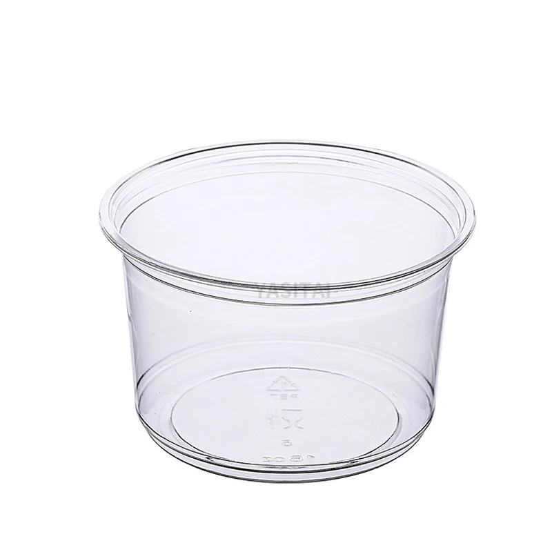 Fresh sliced fruit take away clear yogurt cake plastic packaging box freezer safe disposable ice cream bowls pet