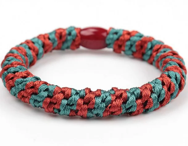 Hot Popular Thick Hair Stretchy Elastic Hair Tie Holder With Bead for Women and Girls