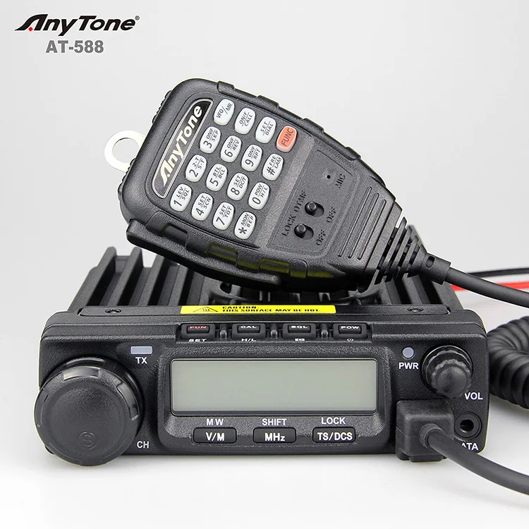 Anytone AT-588 VHF Mobile radio transceiver with High power 35W 66-88Mhz 2 way radio for car