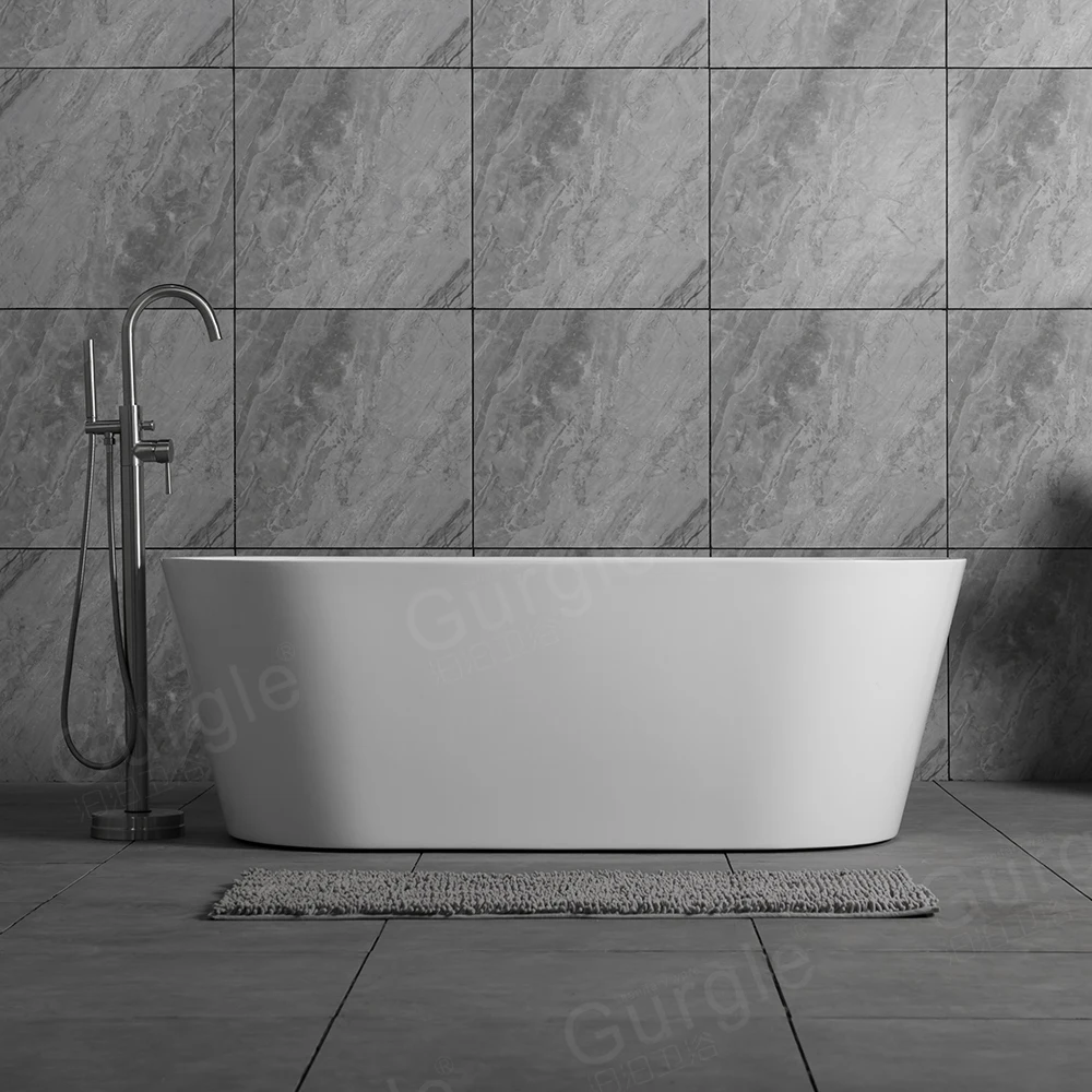 Classic Modern Design Acrylic Tub Luxury Bathroom Hotel CE CUPC Approved Freestanding Acrylic Bathtub With Drainer
