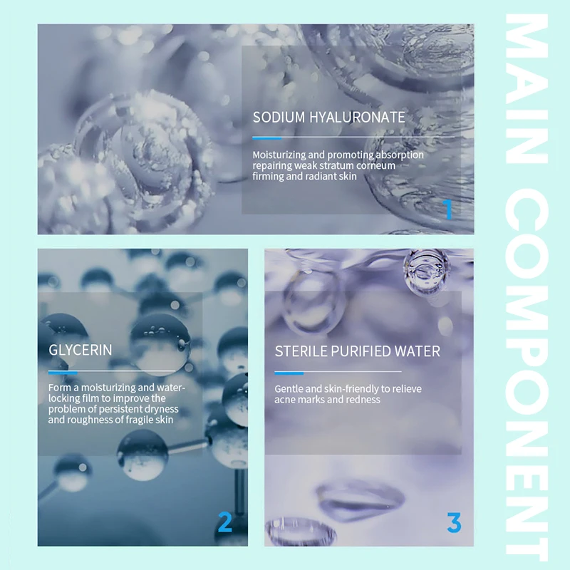Korean Premium Face Mask Sheet Silicone-free Anti-Acrne & Repair and Glycerin Salicylic Acid Masks No Fragrance
