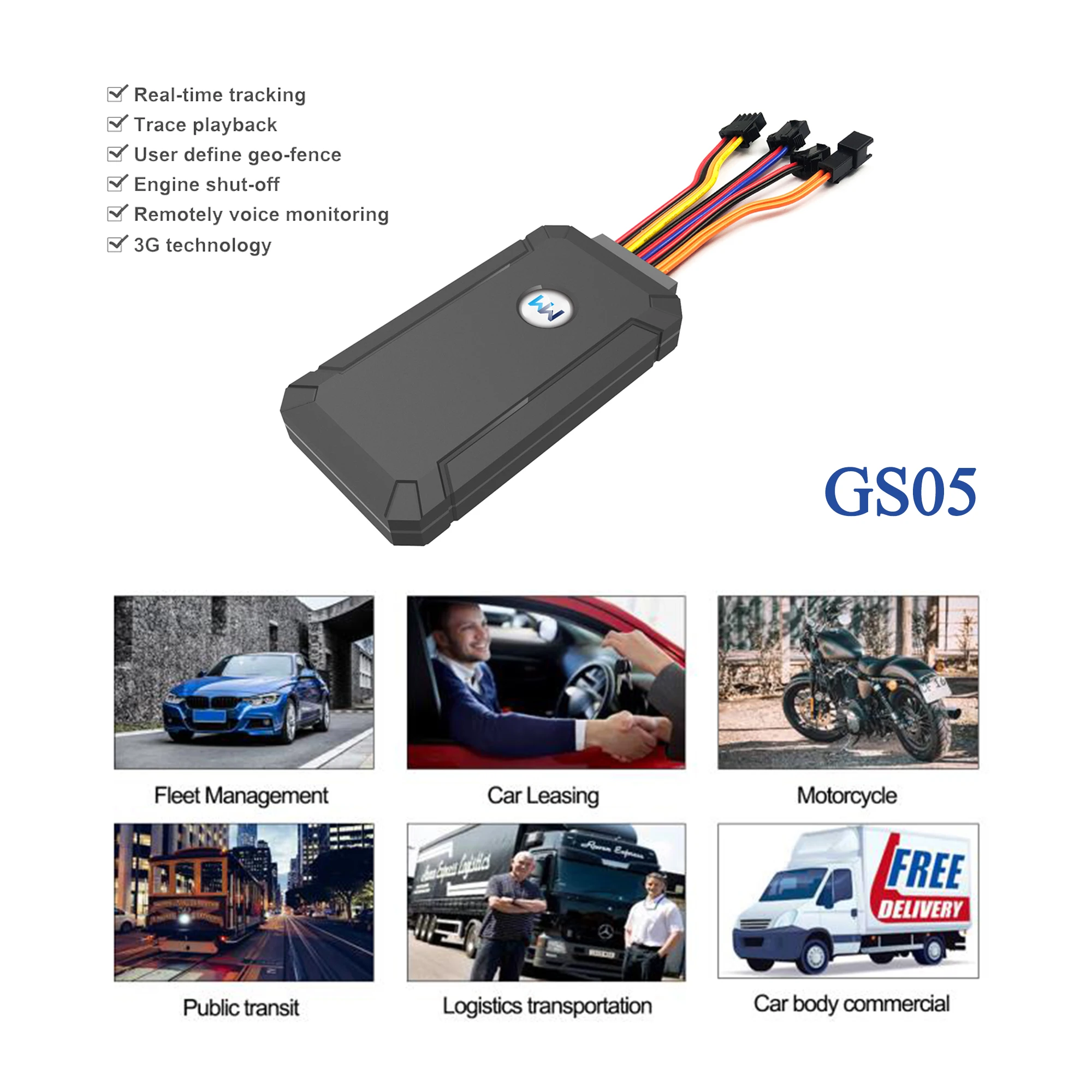  High Accuracy 3G GPS Tracker GS05 with Sos Emergency Call for Car Truck