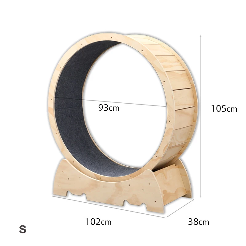 Pet items large size solid wood board silent treadmill cat wheel exercise for cat running