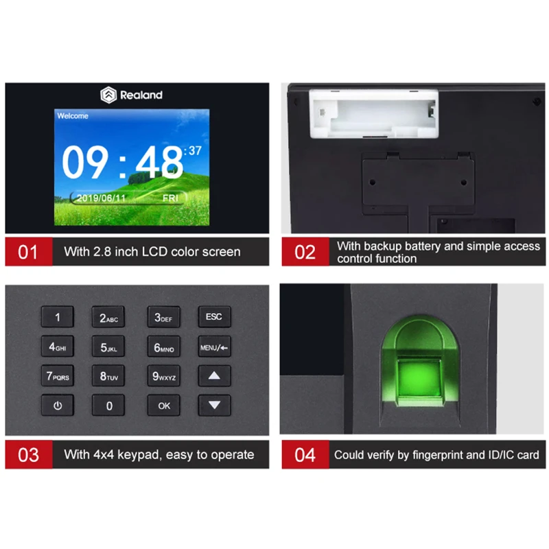 New Design A-L315 biometric time attendance system with fingerprint and card and lock control and employee attendance recorder