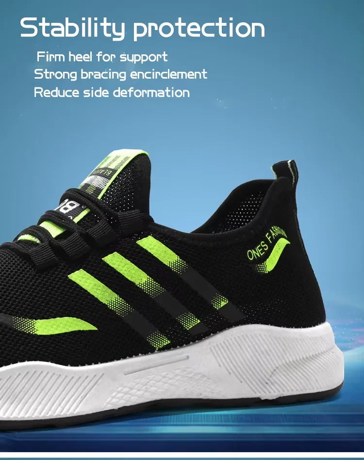 KUNTAI soft trainers for boys fashion trend shoes light weight flat shoes men anti-slip soles cheap stock sneakers wholesale