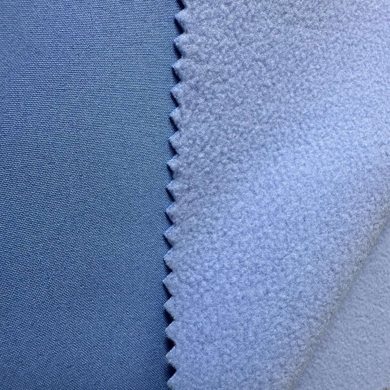 PS1/ROO68-1 60C Poly 100D Spandex stretch bonded with Poly fleece C6 W/R fabric for jacket
