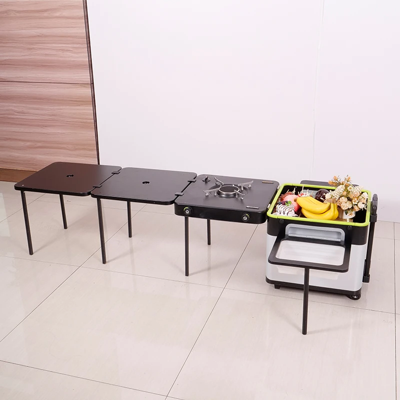 2021 New Arrival Portable 6 in 1 Outdoor Cooking Station Barbecue Grill BBQ Grills  with Storage Organizer