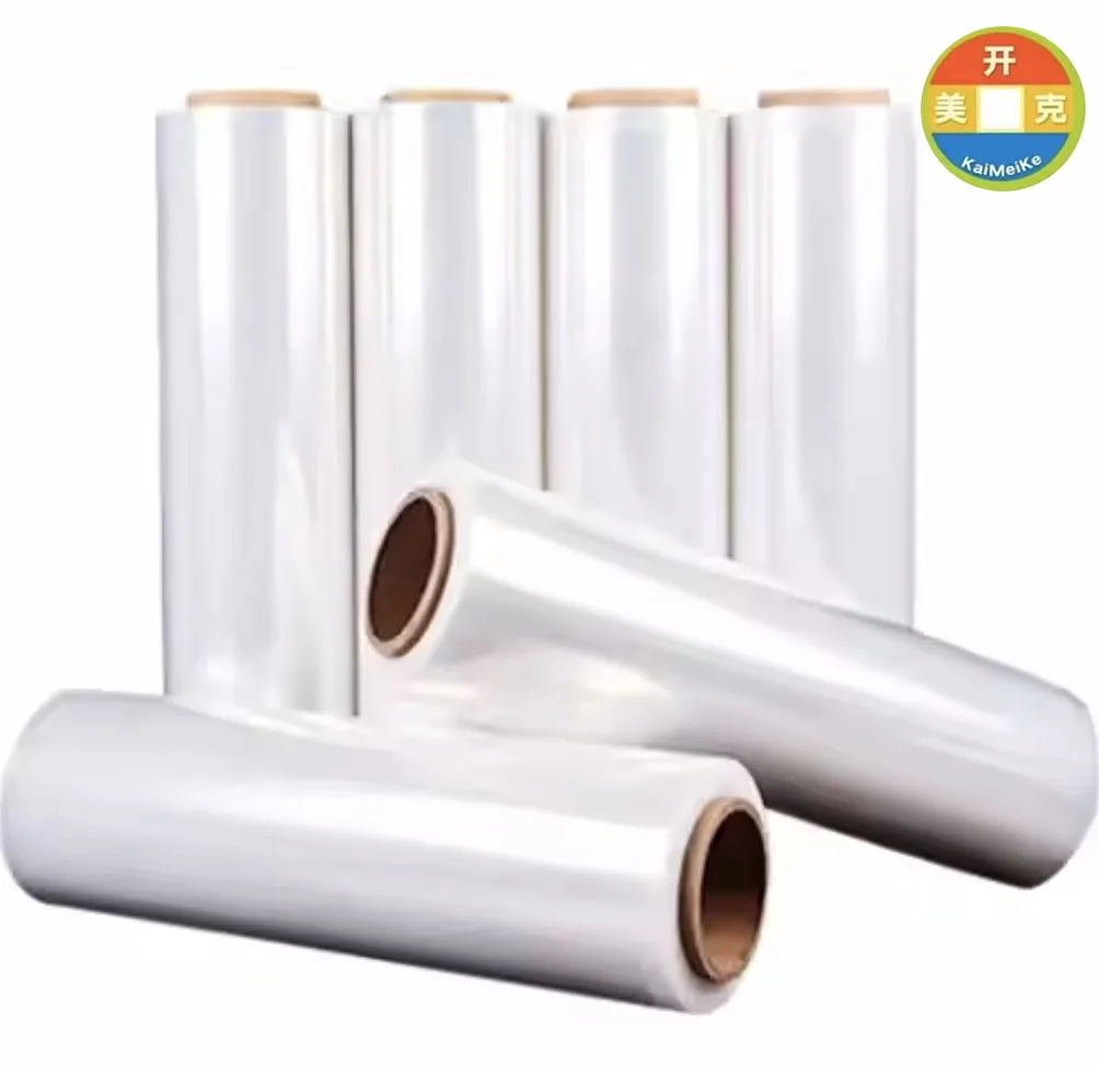Factory Price Transparent Lldpe Wrapping Strech Film LLDPE Pallet Stretch Plastic Polyethylene Kmk