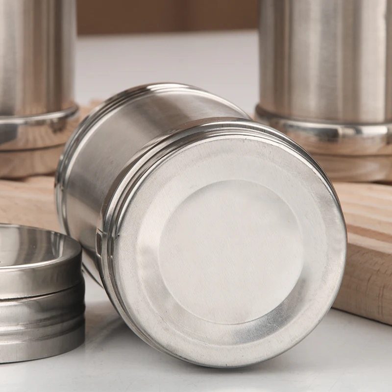 Convenient Design Kitchen Metal Pepper Can Stainless Seel Spice Jar