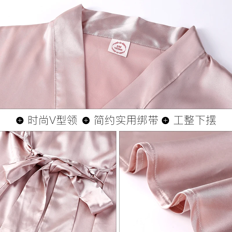 Wholesale Bridesmaid Wedding Women Bridal Robes Lounge Wear Satin Robe En Satin Women Pajamas