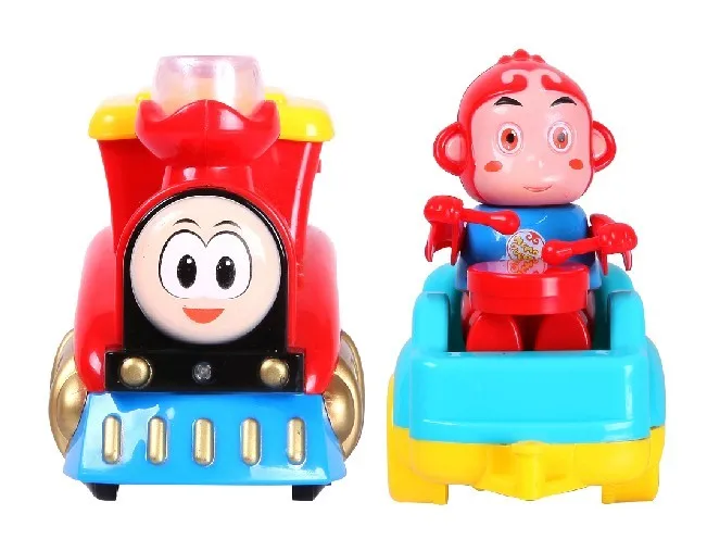 Education DIY Toys Building Block Train For Kids With Light With Music(not included battery)