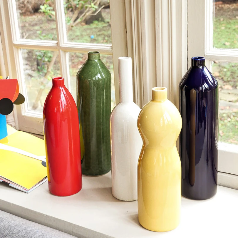 Europe Nordic Ornament Wedding Centerpiece Tabletop Decoration Flower Vase Creative Porcelain Ceramic Flower Vases With Hand