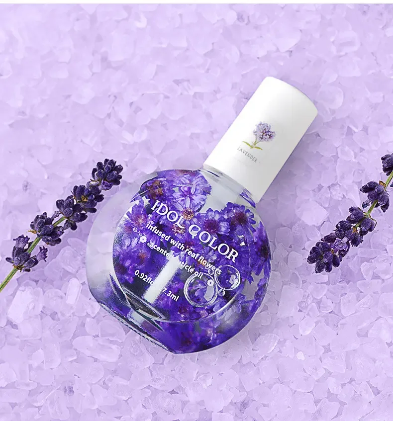 12 Favors 27.3ML Nail Care Dead Skin Remover Oil Nutrition Softener Nail Growth Serum Organic Dry Flower Cuticle Oil For Nails