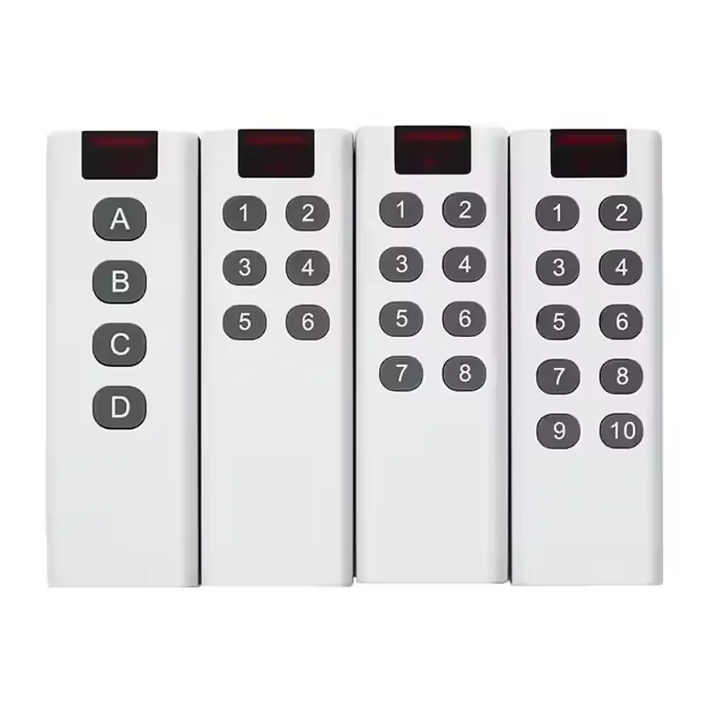 DC12V 6 Buttons Learning Code Long Distance Universal 433 MHz Wireless Switch Remote Control For Garage Door Smart Home