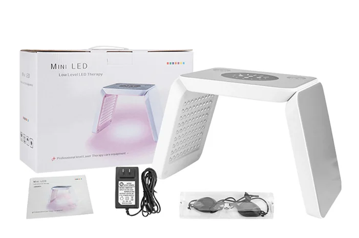 Newest 7 Color PDT LED Mask Small 3 Fold Spectrometer With Sprayer For Facial Deep Moisturizing Whitening Acne Treatment