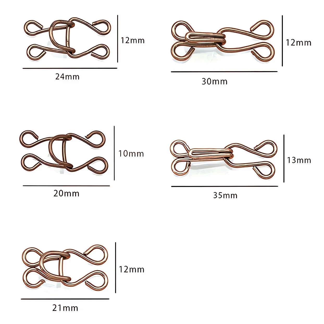 Garment Accessories Brass Hook And Eyes Metal Skirt Hook And Eyes For Trousers