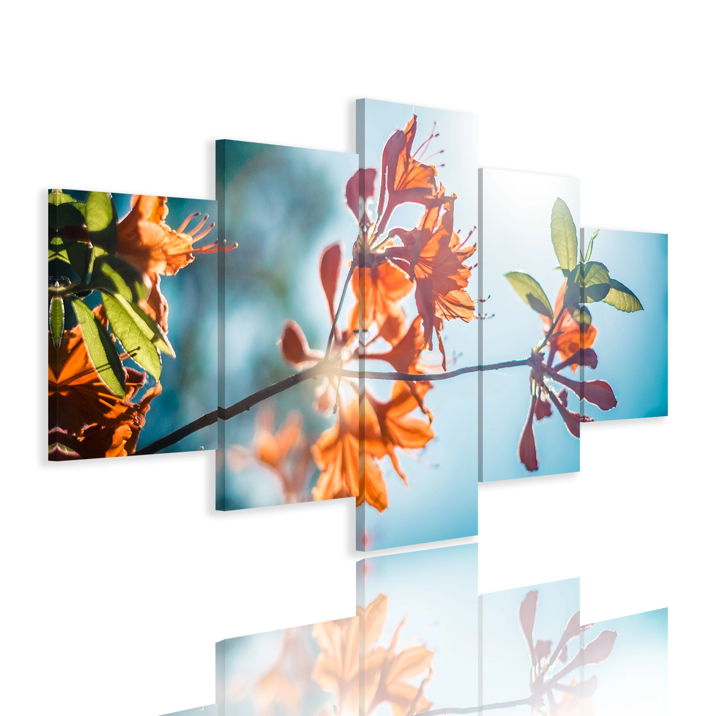 Canvas Printing Custom Oil Painting 5 Piece Large Wall Painting Flowers Paintings Art Sets
