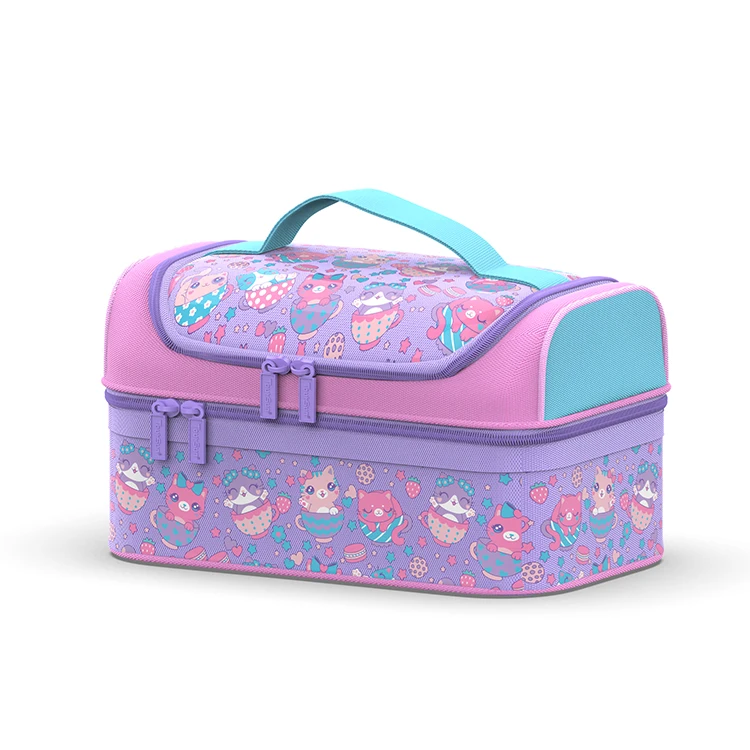 Новый дизайн, школьная Экологичная Персонализированная водонепроницаемая изолированная сумка для завтрака для детей