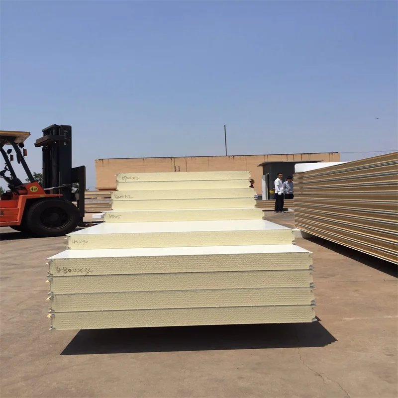 PU Sandwich Panel Cold Room PIR Sandwich Board Insulated Polyurethane / 100mm/120mm/150mm Standard Container Length Pur/pir Foam