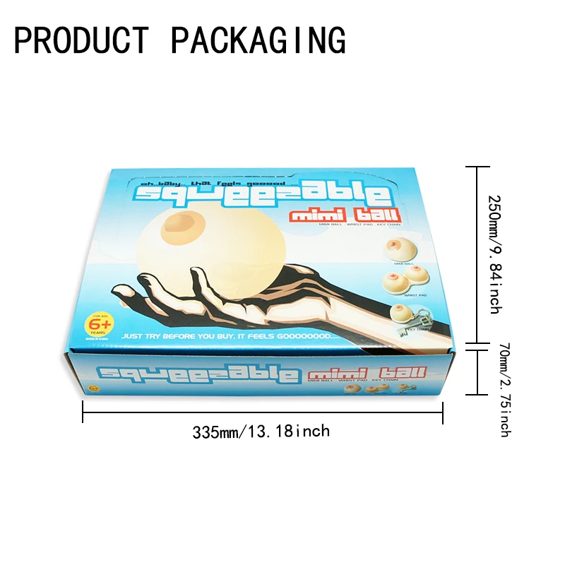 Eco-friendly Fake Boobs Model Tricky Stress Relieving Liquid Filled  Anti Stress Ball Funny Breast Stress Ball