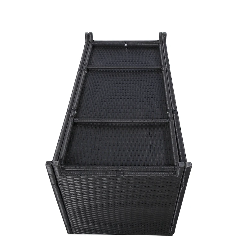 Outdoor Plastic Garden waterproof Storage Box Rattan cube Box