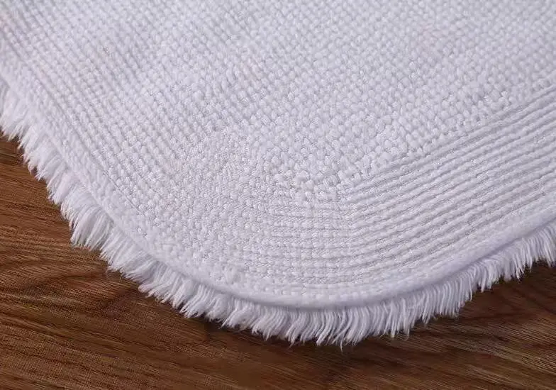 100% Cotton Anti-Slip Bath Towel Mats Super Soft and Absorbent Solid Design Modern Bathroom Rug for Home or Hotel
