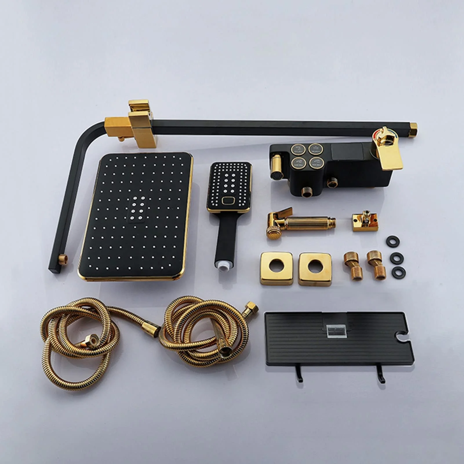Commercial Hotel Intelligent Constant Temperature Shower System Wall Mounted Hot and Cold Bath Faucet square SPA Rain Shower