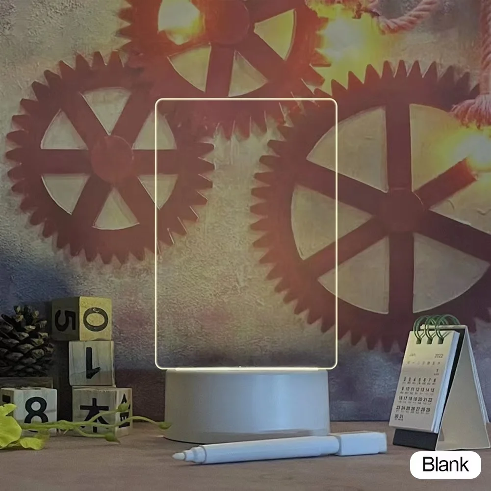 Creative Led Night Light Note Board Message Board With Pen USB Power Decor Night Lamp Message board 3D lights