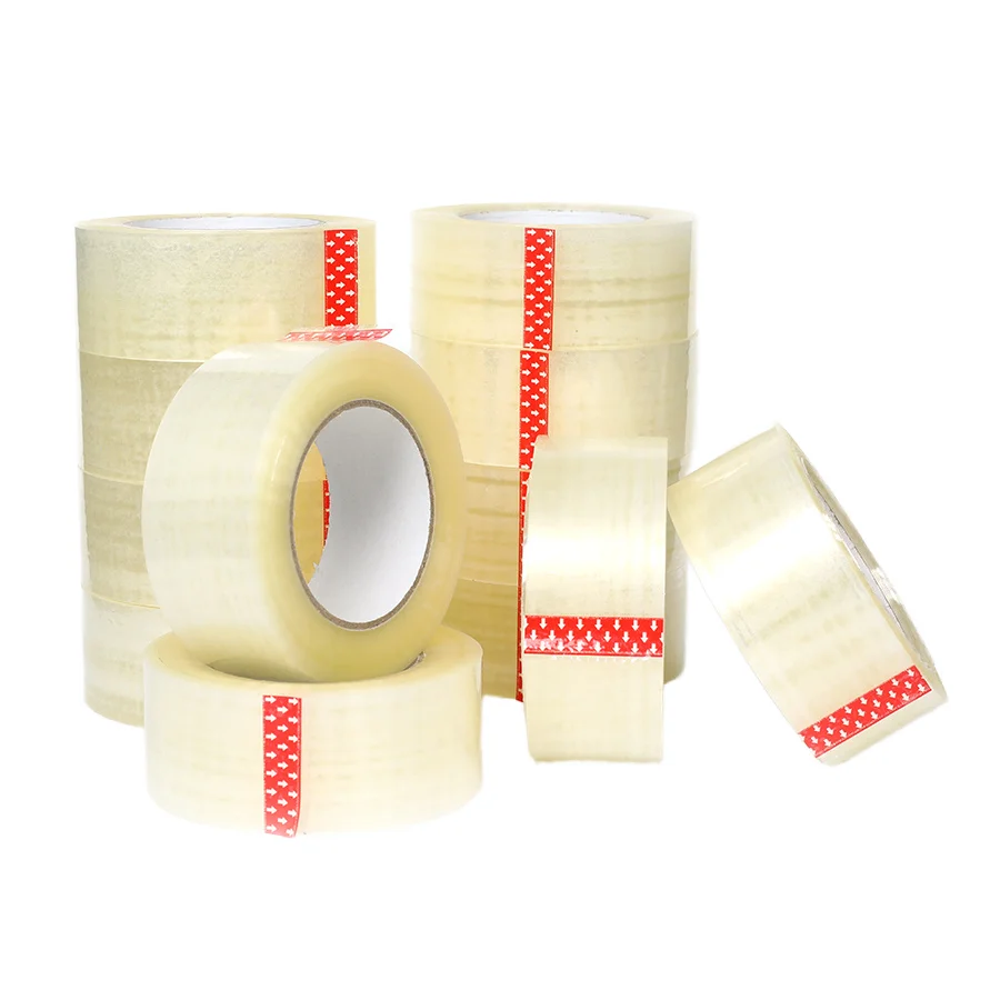 Factory Wholesale Clear 48mm x 100 Yards BOPP Waterproof Adhesive Tape Transparent Shipping & Opp Packing Tape Carton Sealing