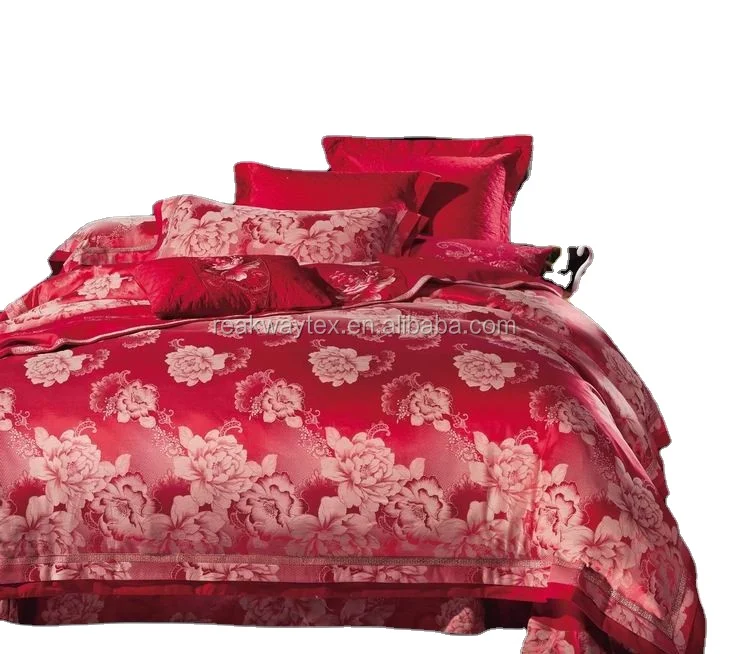 wedding bedding set luxury jacquard bed linen