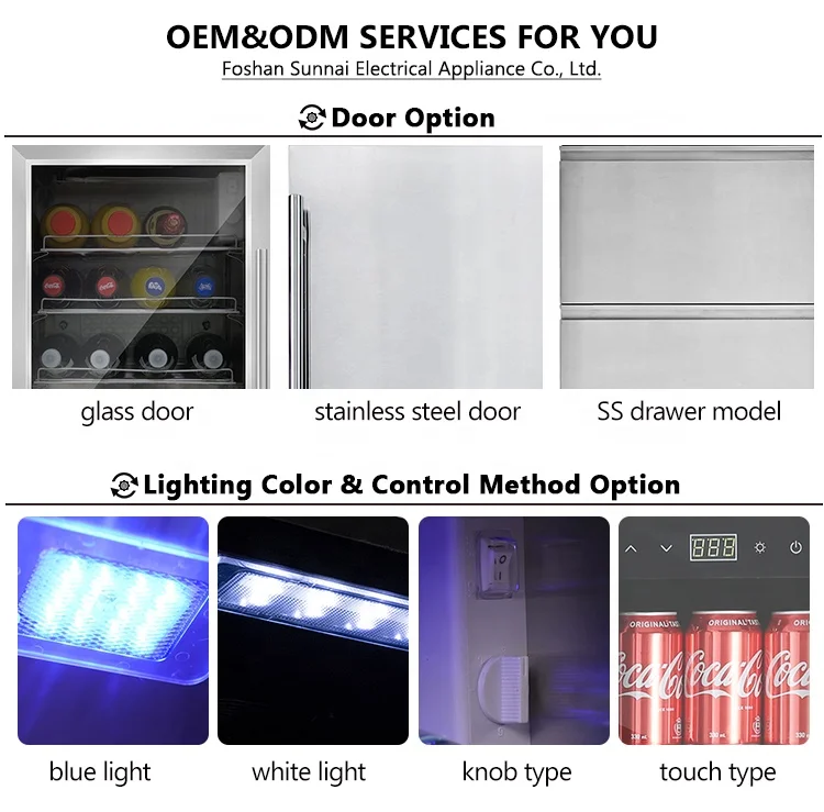 Stainless Steel Small Commercial Built In Under Counter 2 Drawer Refrigerator