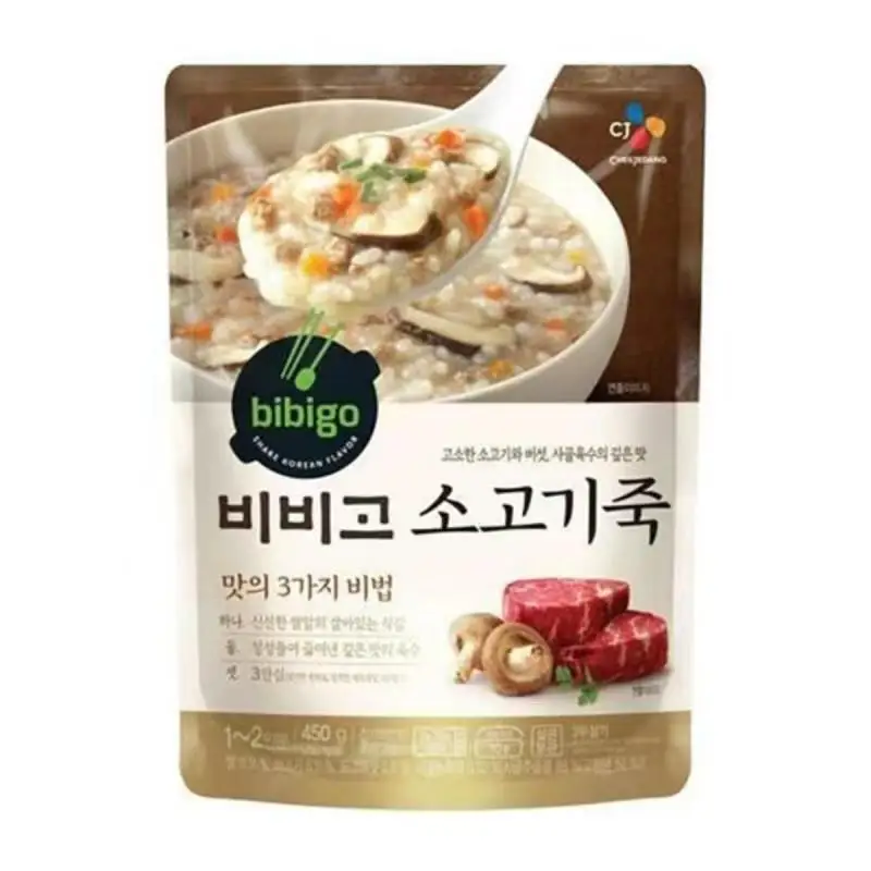 
High Quality Wholesale Korean Beef & Mushroom Instant Porridge 