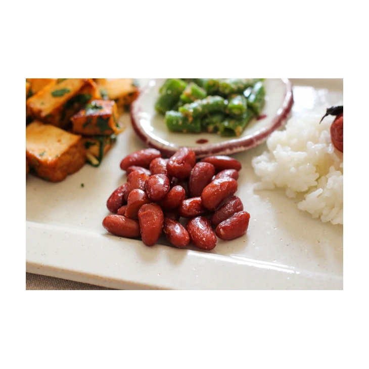Japanese sweet dark red kidney bean to improve digestion condition