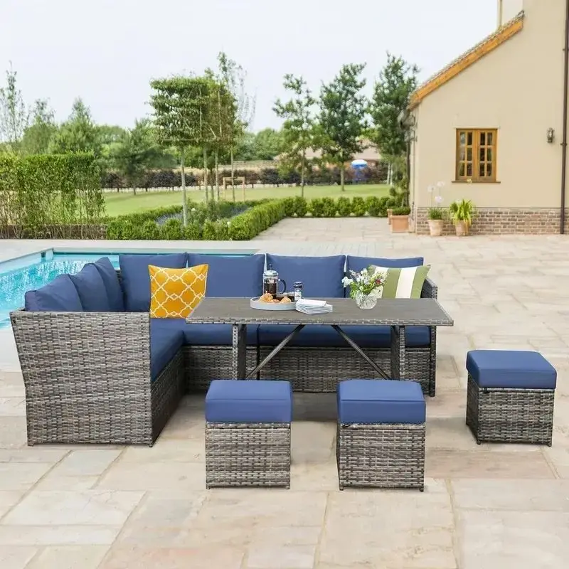 Garden sets Outdoor Patio PE Rattan Wicker Sofa  Furniture  Set for hotel and  home furniture
