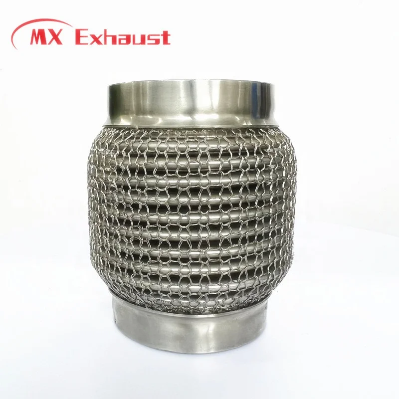 High Pressure Stainless Steel Flexible Double Bellows Motorsports Metal Exhaust Bellow Pipe with Smooth Liner