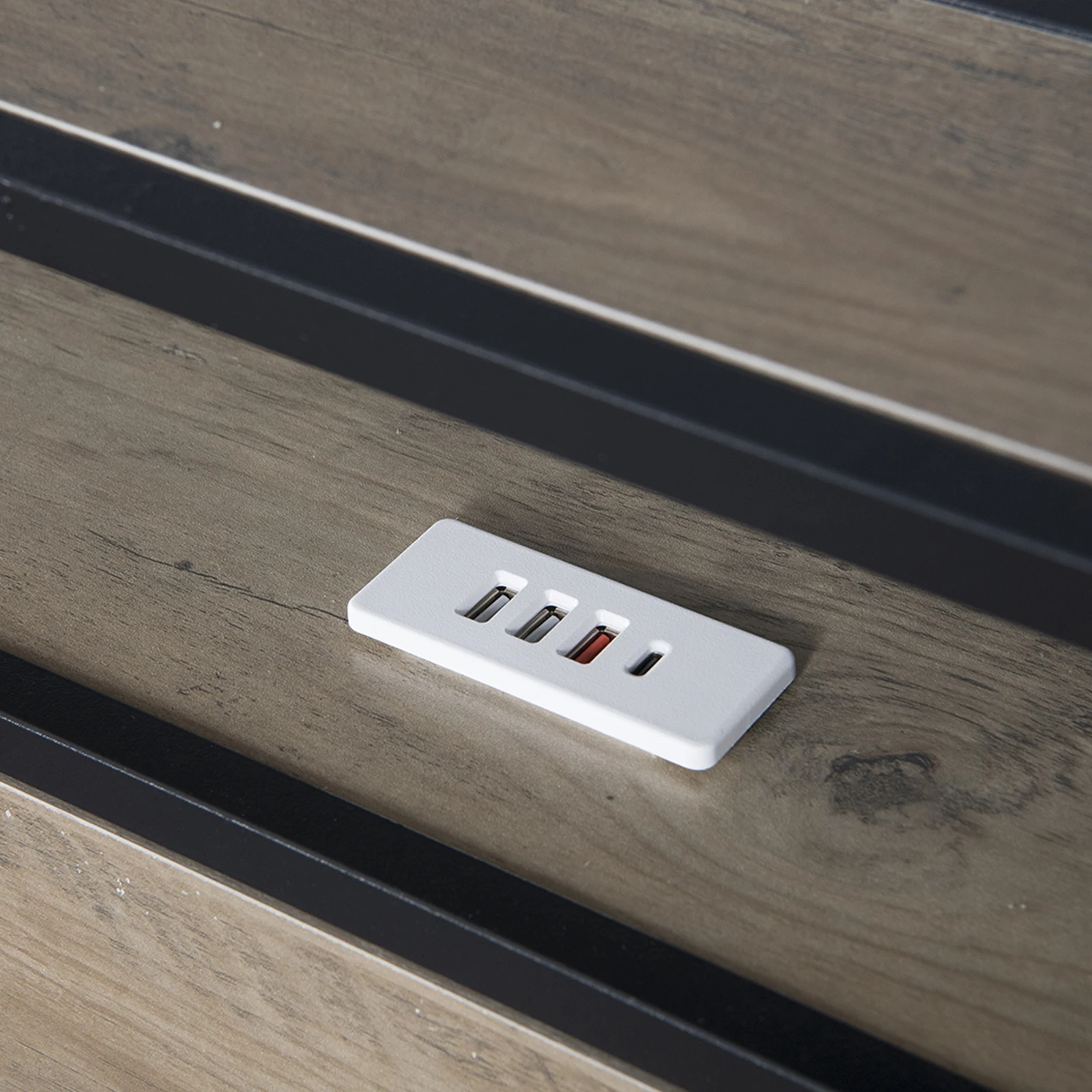 Willsoon Modern Design Metal Bed Wooden Headboard Solid wood metal LED bed Double size