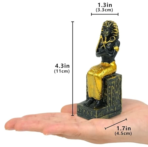 Смола мини-египетский фараон Tutankhamun коллекция статуя. Домашнее настольное украшение