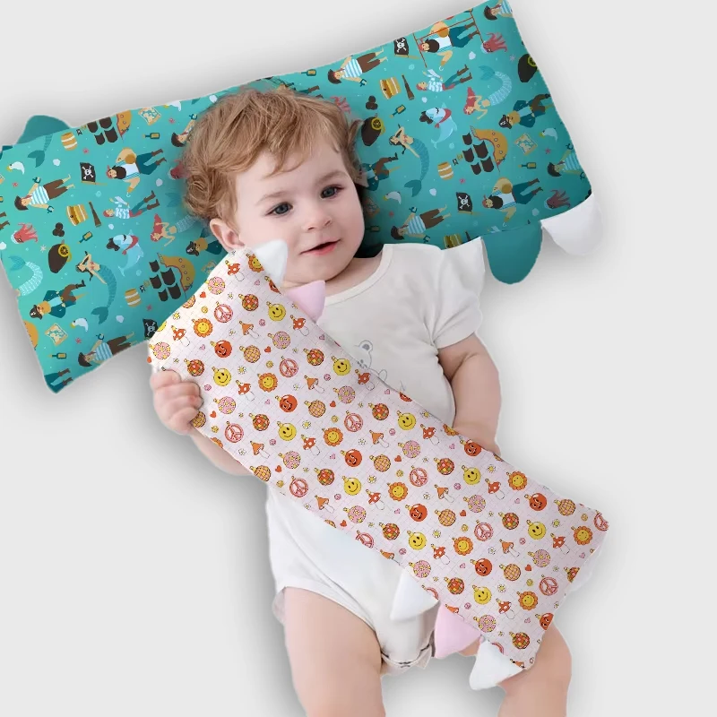 New Soft Bamboo Fiber Removable And Washable Baby and Children Toy Pillow Comfort Pillow Suitable For 0-6 Years Old Baby Pillow